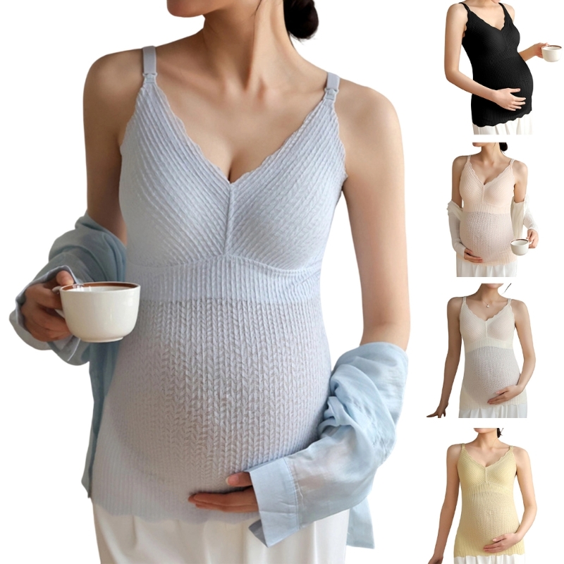 Tank Top Ribbed - Canotta da allattamento Y4UD con texture
