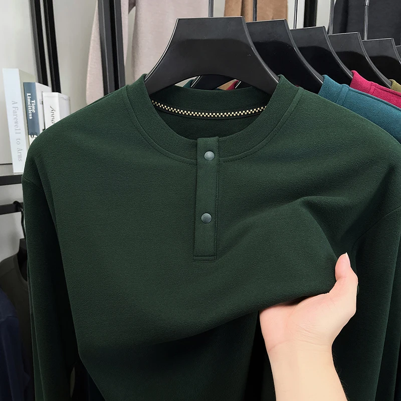 Thermal Long John - Maglione Henley da Uomo a Vestibilità