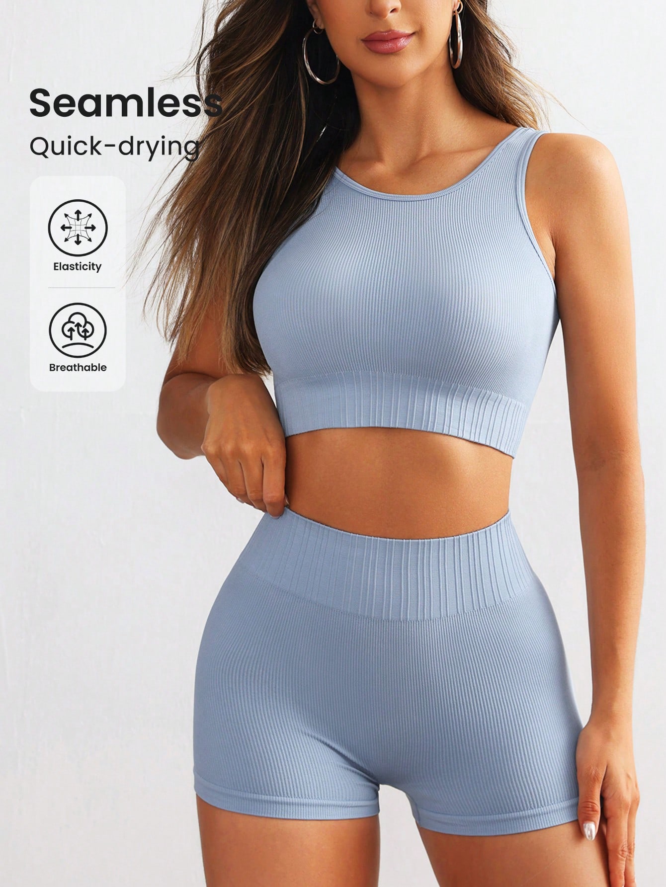 Set Yoga Donna Senza Cuciture  - Tank Top Ribbed recensione e prezzo