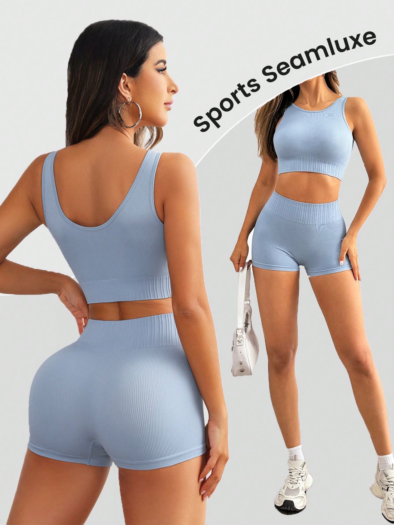 Set Yoga Donna Senza Cuciture  - Tank Top Ribbed recensione e prezzo